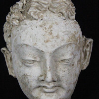 Fig. 27 - Head of a bodhisattva (?) from Chapel 4 (TN CH 4 no. 21)