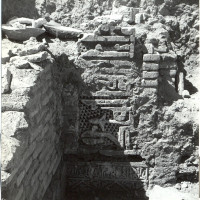 Dadoes and brickwork in west area, 1960 ©Italian Archaeological Mission in Afghanistan