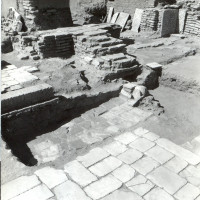 West area of courtyard, view from south-east, 1964 ©Italian Archaeological Mission in Afghanistan