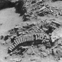 Collapsed arch in the east area of the courtyard, 1962 ©Italian Archaeological Mission in Afghanistan