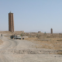 Minaret of Bahram Shah and minaret of Mas'ud III in the distance, 2004 ©IsIAO archives Ghazni/Tapa Sardar Project 2014